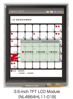 3.5-inch TFT LCD Module「NL4864HL11-01B」